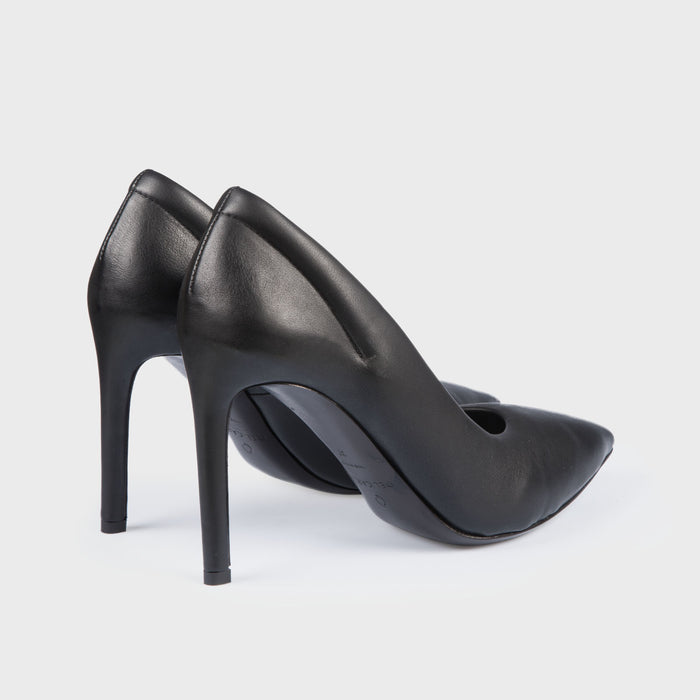 Del Carlo FARA 11062 - Black Leather Stiletto Pumps - Del Carlo