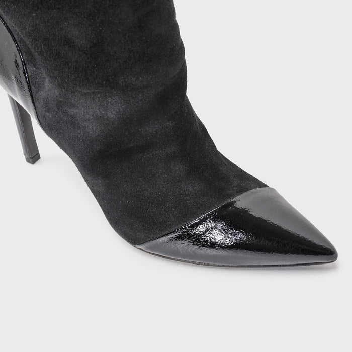 Del Carlo FARA 11433 - Suede And Shiny Leather Boots - Del Carlo