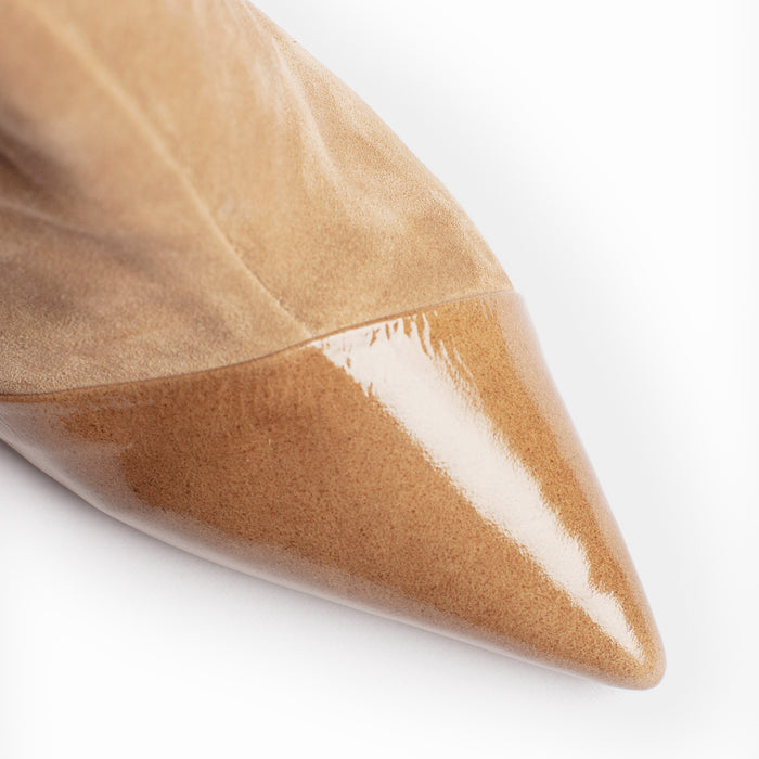 Del Carlo FARA 11444 - Suede And Shiny Leather Ankle Boots - Del Carlo