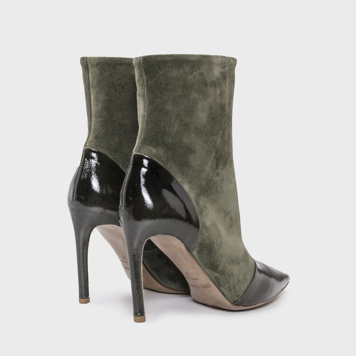 Del Carlo FARA 11444 - Suede And Shiny Leather Ankle Boots - Del Carlo