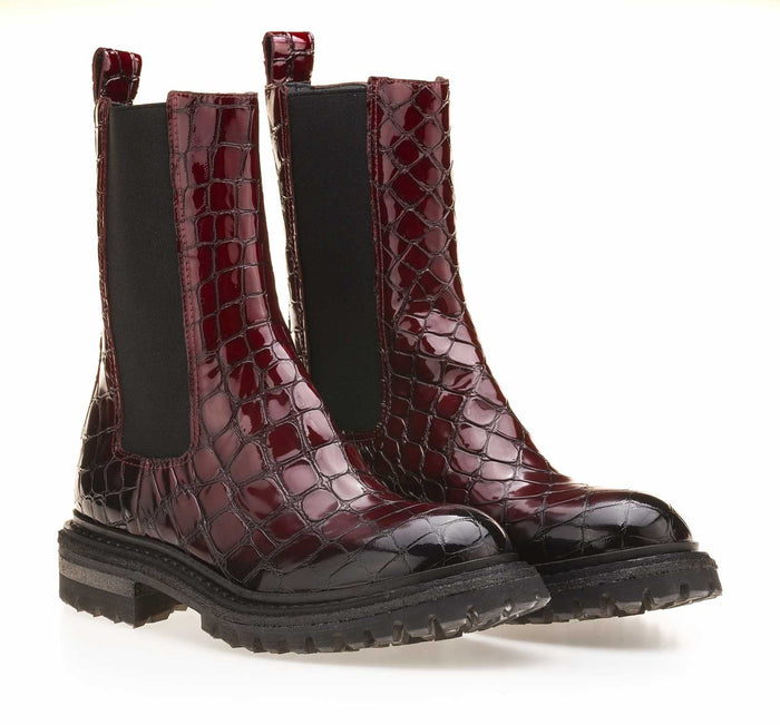 Del Carlo HEKLA 11009 - Printed Degradè Leather Boots - Del Carlo