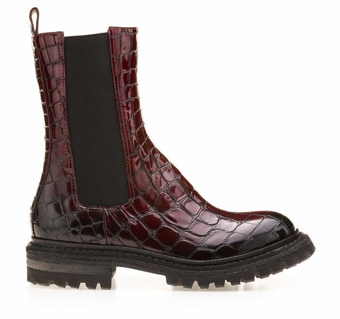 del carlo HEKLA 11009 - Printed degradè leather boots - Del Carlo