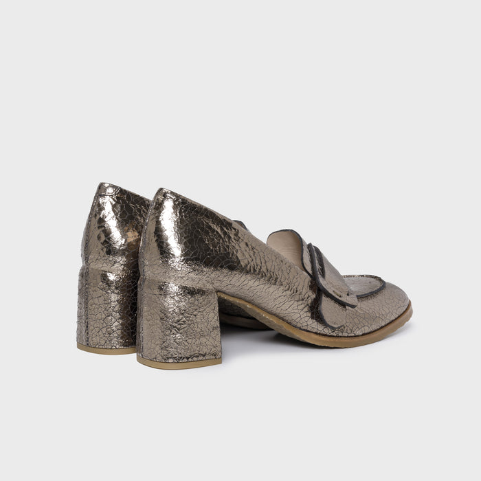 Del Carlo HOLLY 11615 - Heeled Loafers With Buckle In Leather - DEL CARLO