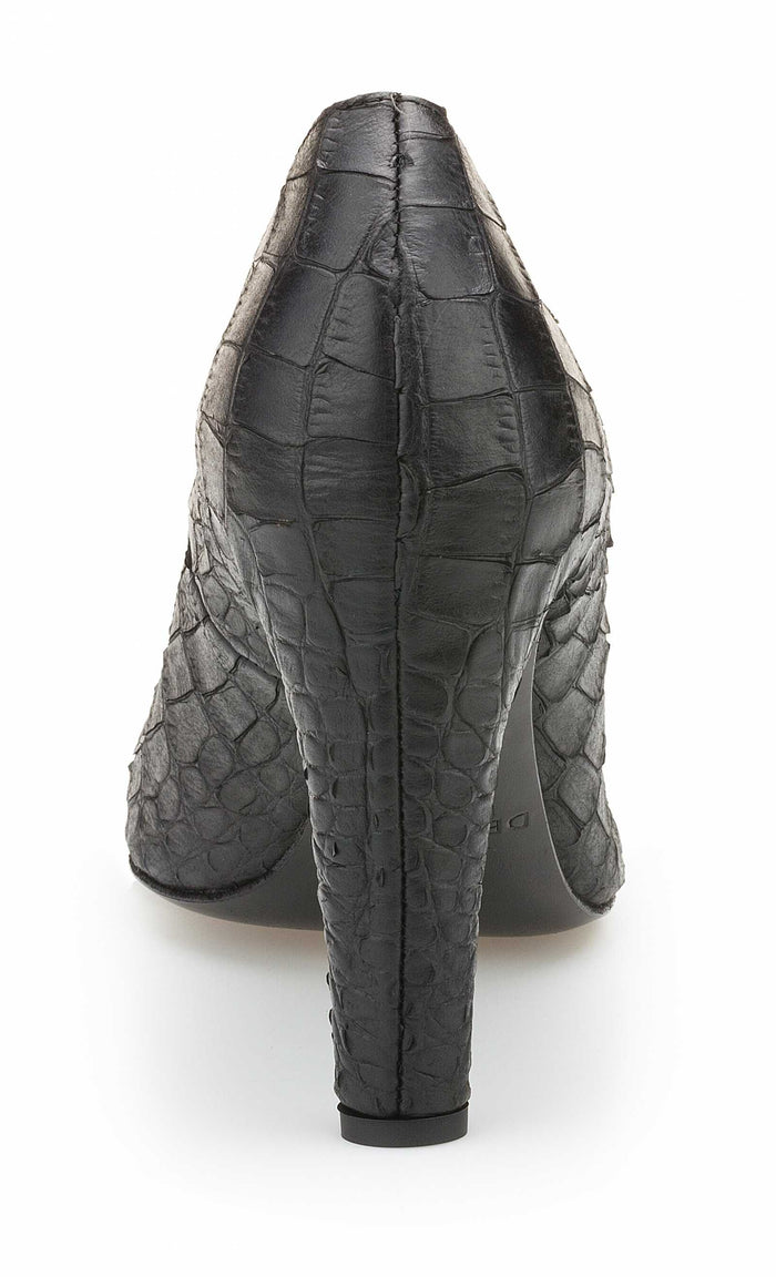 Del Carlo IOKE 10839 - Printed Black Leather Pumps - Del Carlo