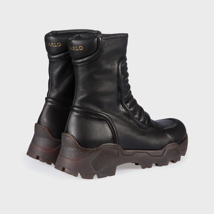 Del Carlo KIMB 11050 - Black Leather Ankle Boots - Del Carlo