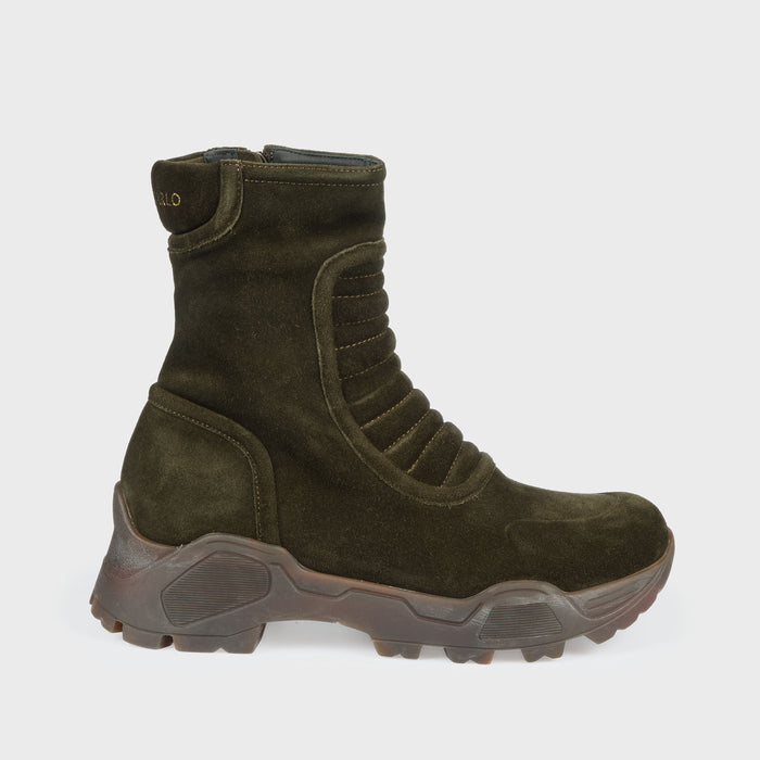 del carlo KIMB 11050 - Dark green suede ankle boots - Del Carlo