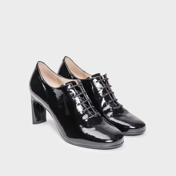 Del Carlo LIONE 11826 - Lace-up Pumps In Black Leather - DEL CARLO