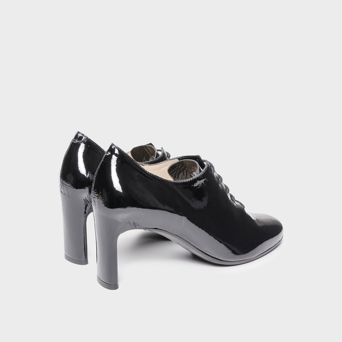 Del Carlo LIONE 11826 - Lace-up Pumps In Black Leather - DEL CARLO