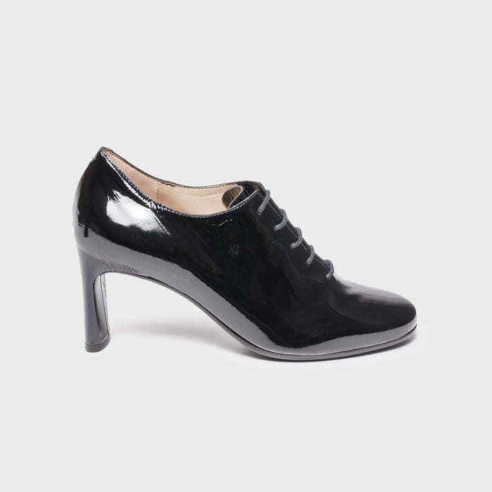 del carlo LIONE 11826 - Lace-up pumps in black leather - DEL CARLO