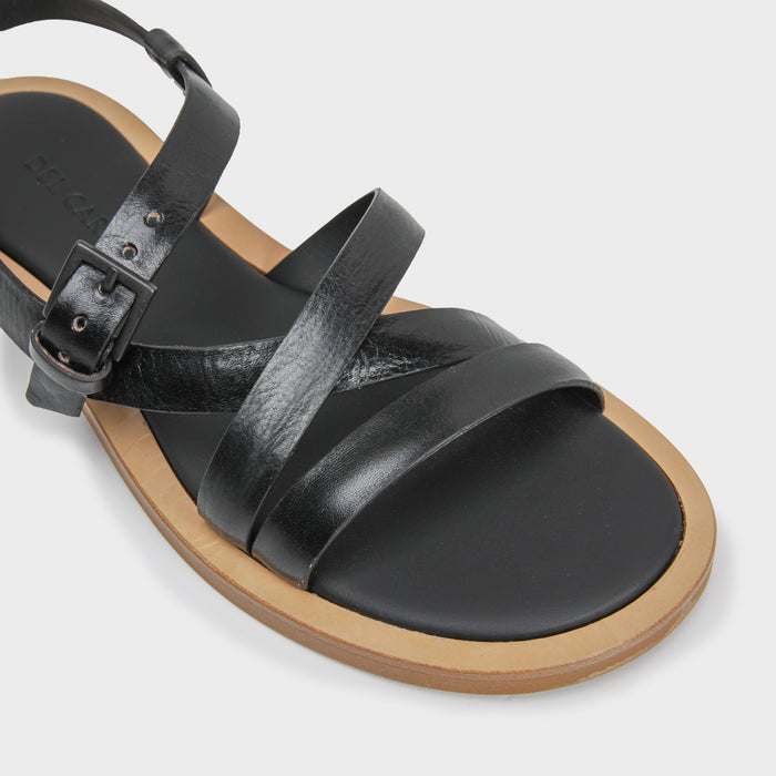 Del Carlo MALIBU' 11907 - Flat Sandals In Leather - Del Carlo