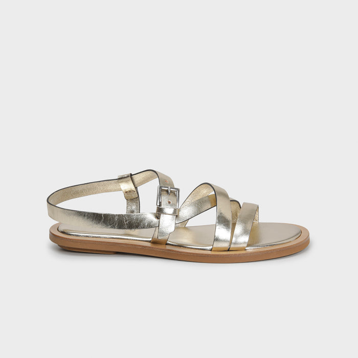 del carlo MALIBU' 11907 - Flat sandals in leather - Del Carlo