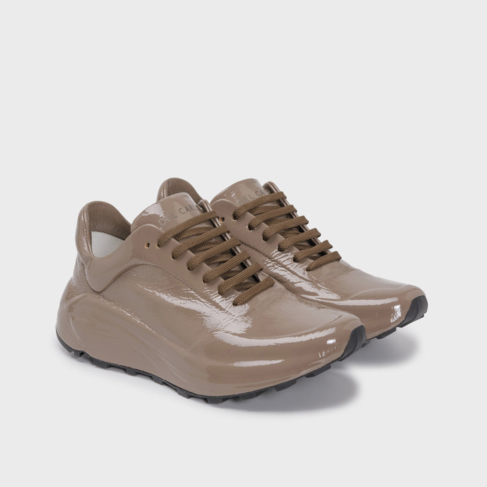 Del Carlo MATRIX 11231 - Sneakers In Hazelnut Patent Leather With Fussbett - DEL CARLO
