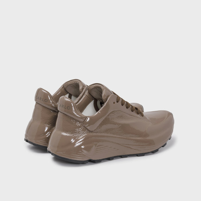 Del Carlo MATRIX 11231 - Sneakers In Hazelnut Patent Leather With Fussbett - DEL CARLO