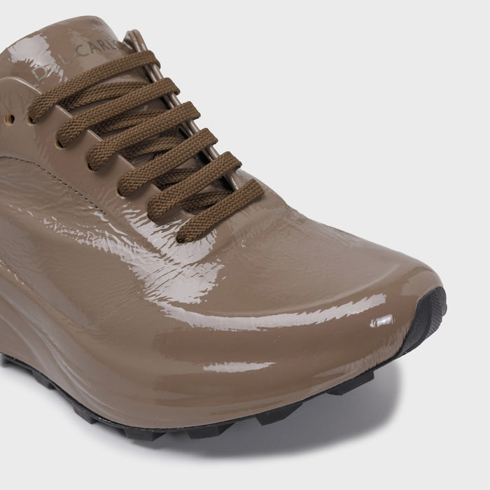 Del Carlo MATRIX 11231 - Sneakers In Hazelnut Patent Leather With Fussbett - DEL CARLO