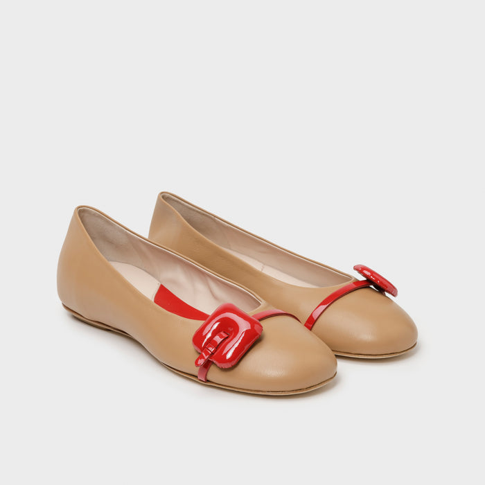 Del Carlo MISTY 11900 - Flat Shoes With Geometric Detail - Del Carlo