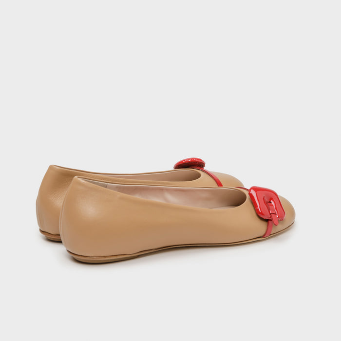 Del Carlo MISTY 11900 - Flat Shoes With Geometric Detail - Del Carlo