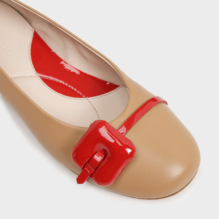 Del Carlo MISTY 11900 - Flat Shoes With Geometric Detail - Del Carlo