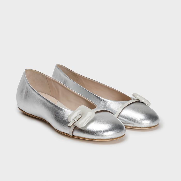 Del Carlo MISTY 11900 - Flat Shoes With Geometric Detail - Del Carlo
