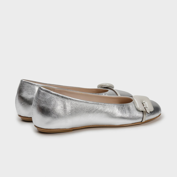 Del Carlo MISTY 11900 - Flat Shoes With Geometric Detail - Del Carlo