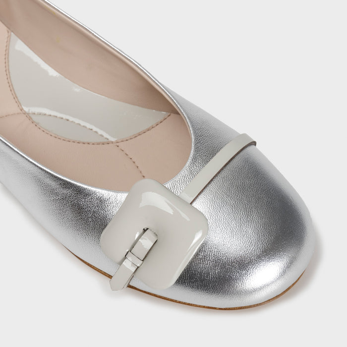 Del Carlo MISTY 11900 - Flat Shoes With Geometric Detail - Del Carlo