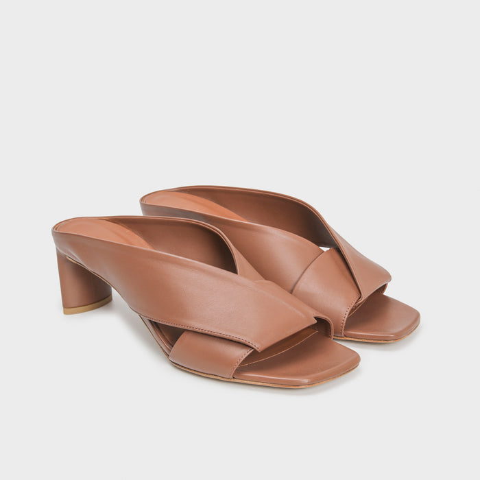 Del Carlo MOOR 11708 - Mid-heel Mules In Leather - Del Carlo
