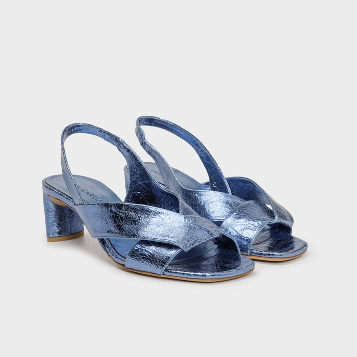 Del Carlo MOOR 11709 - Mid-heel Sandals With Cross-over Straps - Del Carlo