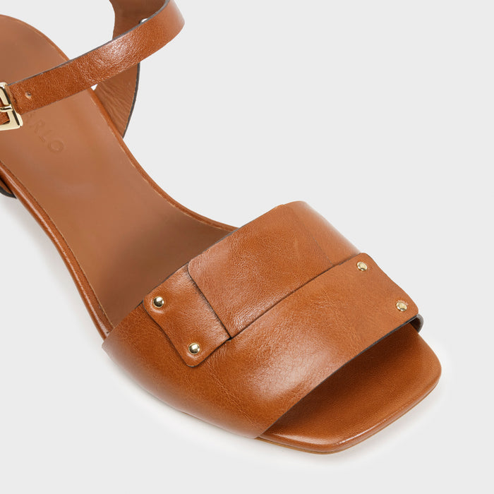 Del Carlo MOOR 11914 - Mid-heeled Sandals With Metallic Details - Del Carlo