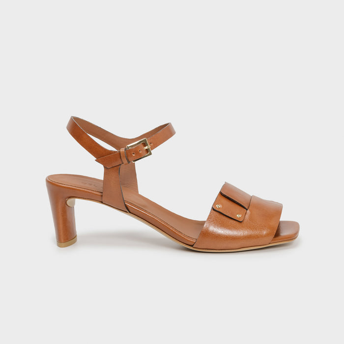del carlo MOOR 11914 - Mid-heeled sandals with metallic details - Del Carlo