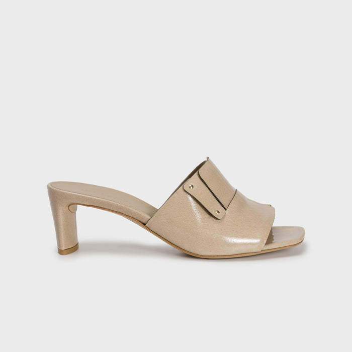 del carlo MOOR 11915 - Mid-heeled mules with metallic details - Del Carlo del carlo MOOR 11915 - Mid-heeled mules with metallic details - Del Carlo