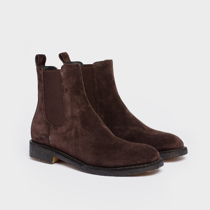 Del Carlo NAKA 11205 - Brown Suede Ankle Boots - Del Carlo