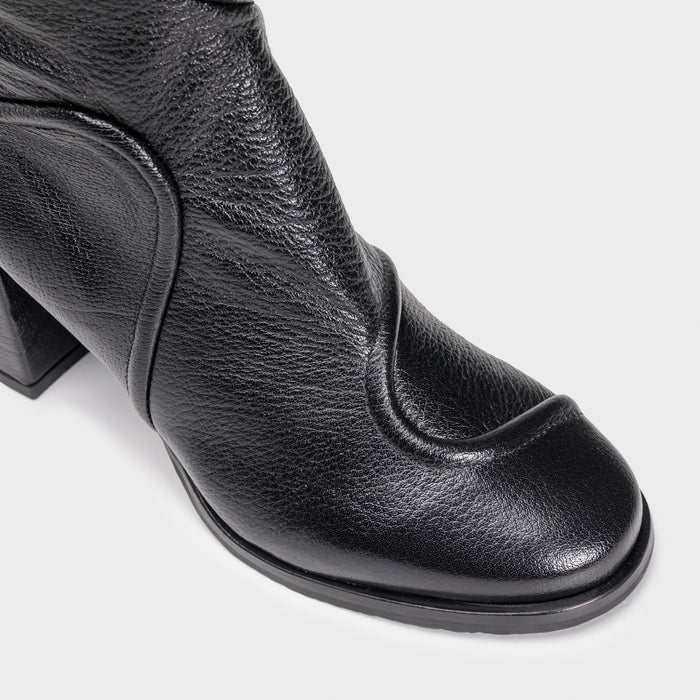 Del Carlo NANTES 11823 - Ankle Boots In Leather With Geometric Details - DEL CARLO
