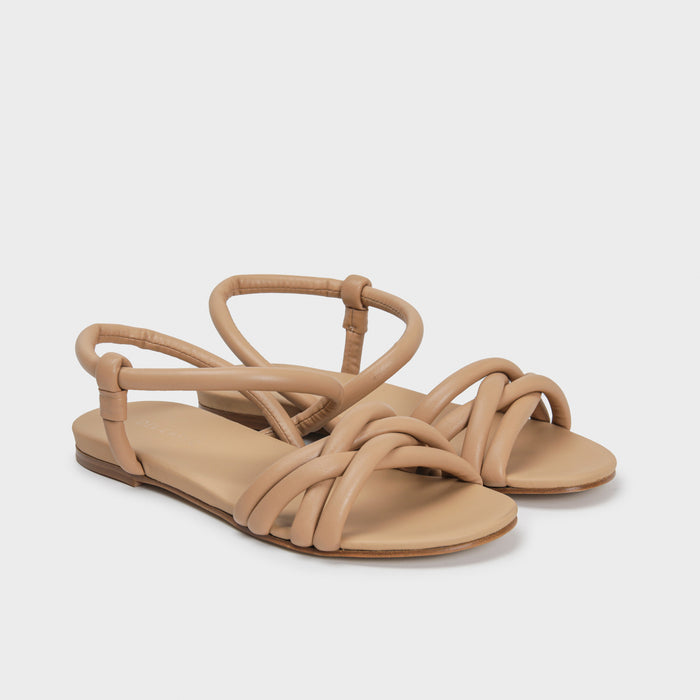 Del Carlo NEIL 11905 - Flat Criss-cross Sandals In Leather - Del Carlo