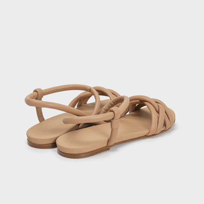 Del Carlo NEIL 11905 - Flat Criss-cross Sandals In Leather - Del Carlo