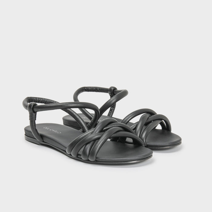 Del Carlo NEIL 11905 - Flat Criss-cross Sandals In Leather - Del Carlo