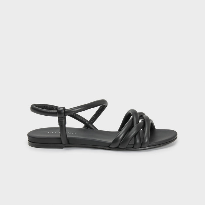 del carlo NEIL 11905 - Flat criss-cross sandals in leather - Del Carlo
