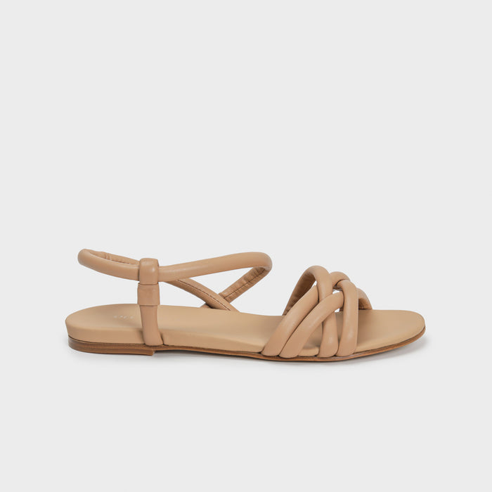 del carlo NEIL 11905 - Flat criss-cross sandals in leather - Del Carlo