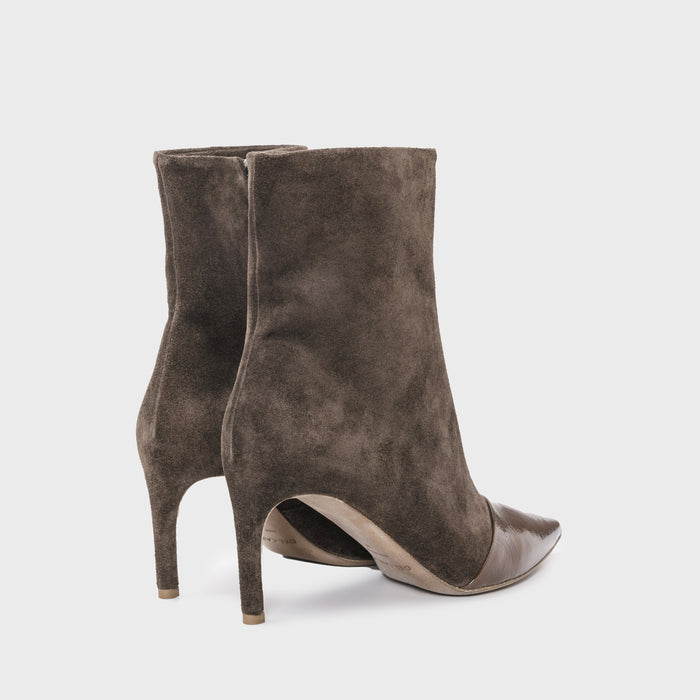 Del Carlo NEX 11447 - Suede Stiletto Ankle Boots - Del Carlo