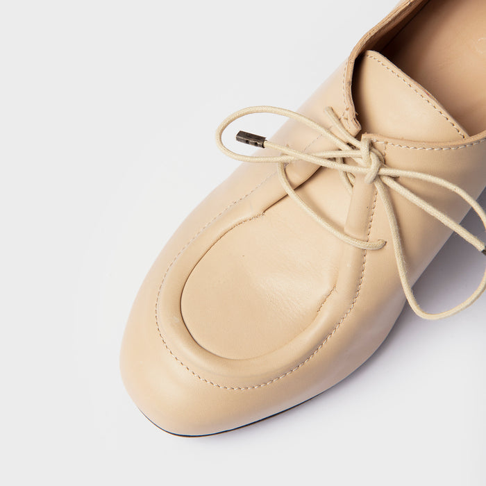 Del Carlo NOBIA 11418 - Sand Leather Lace-up Pumps - Del Carlo