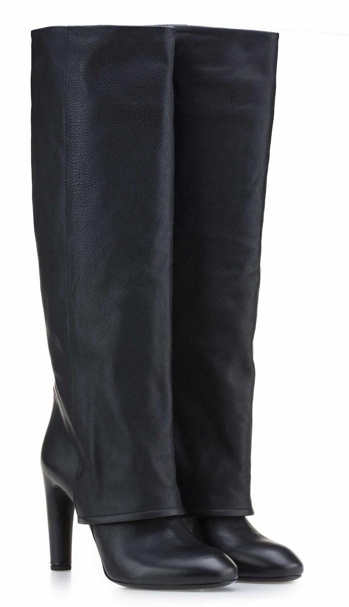 Del Carlo OTHILA 10837 - Knee-high Black Leather Boots - Del Carlo