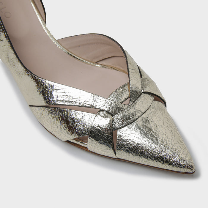 Del Carlo PARIS 11702 - Heeled Slingback In Leather - Del Carlo