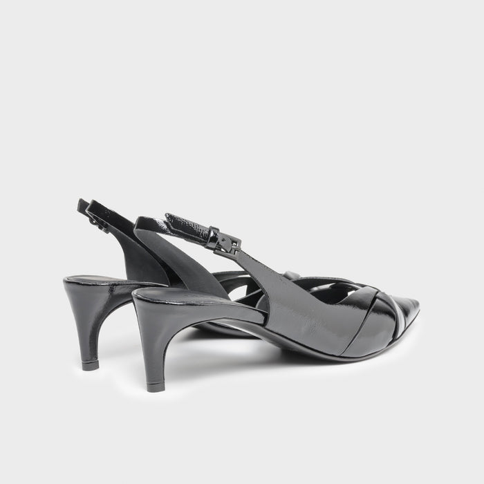 Del Carlo PARIS 11702 - Heeled Slingback In Leather - Del Carlo
