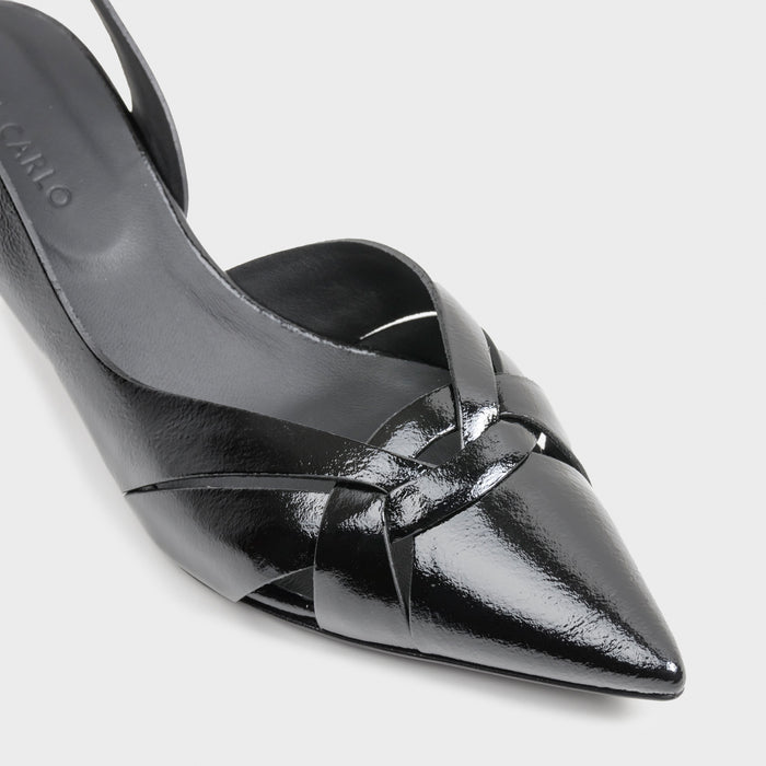 Del Carlo PARIS 11702 - Heeled Slingback In Leather - Del Carlo