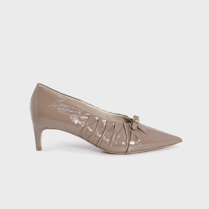 del carlo PARIS 11815 - Pumps in patent with ruched upper - DEL CARLO del carlo PARIS 11815 - Pumps in patent with ruched upper - DEL CARLO