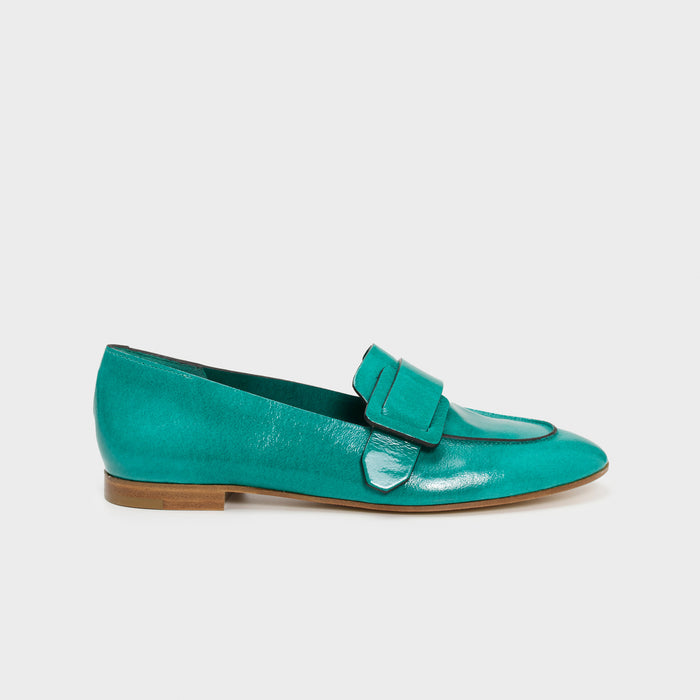 del carlo PORTOFINO 11500 - Flat loafers in leather with buckle - Del Carlo