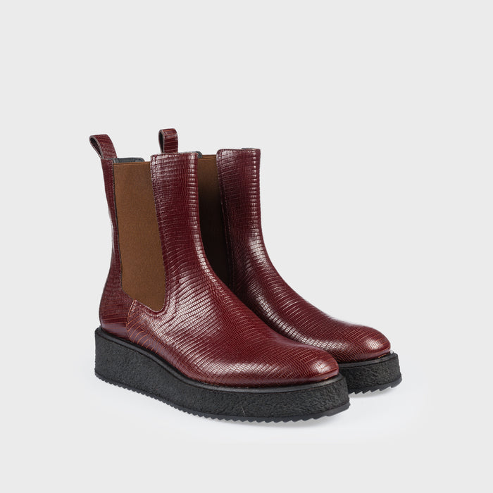 Del Carlo RAMA 11211 - Printed Leather Ankle Boots - Del Carlo