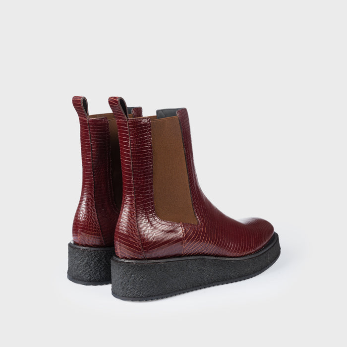 Del Carlo RAMA 11211 - Printed Leather Ankle Boots - Del Carlo