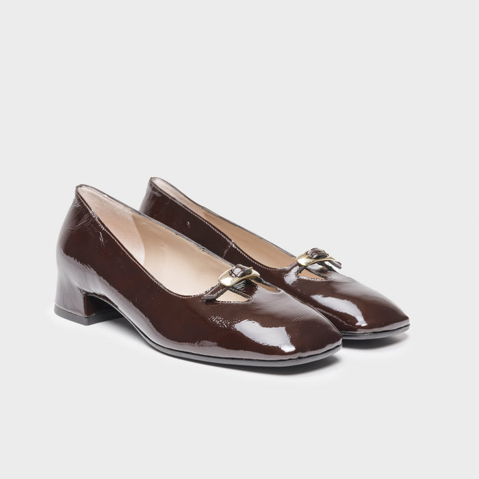 Del Carlo RENEE 11807 - Block-heel Pumps In Patent Leather - DEL CARLO