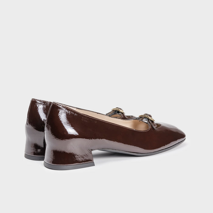 Del Carlo RENEE 11807 - Block-heel Pumps In Patent Leather - DEL CARLO