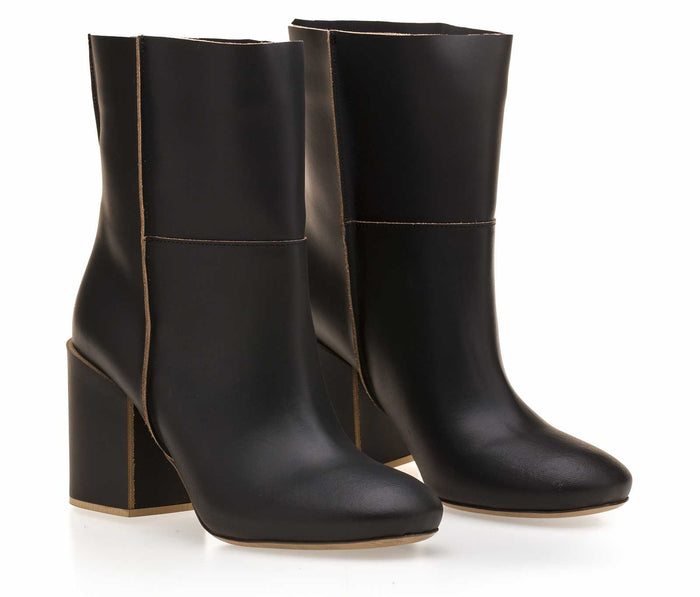 Del Carlo SIOUX 11032 - Black Leather Ankle Boots - Del Carlo