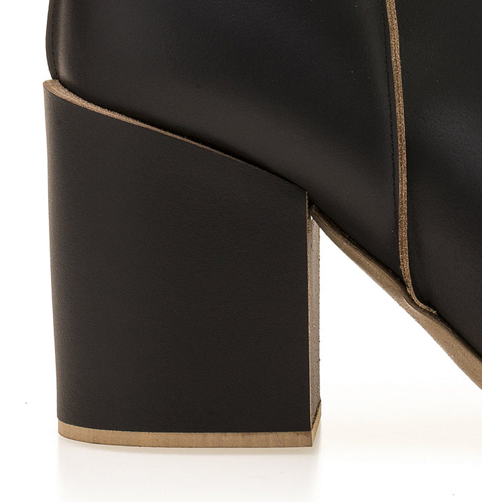 Del Carlo SIOUX 11032 - Black Leather Ankle Boots - Del Carlo